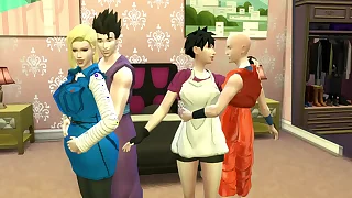 dragon ball porn hentai intercambio de esposas videl y nro 18 folladas como perras maduras infieles calientes ntr